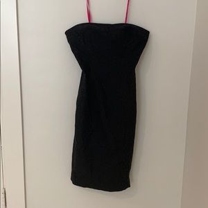 Black floral print dress